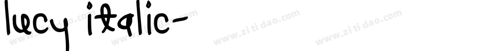 Lucy Italic字体转换